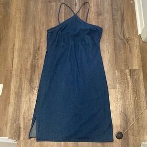 90s Denim Halter dress size 7